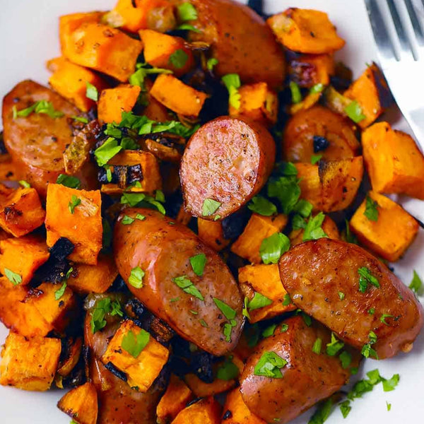 S.) Bratwurst & Sweet Potatoes