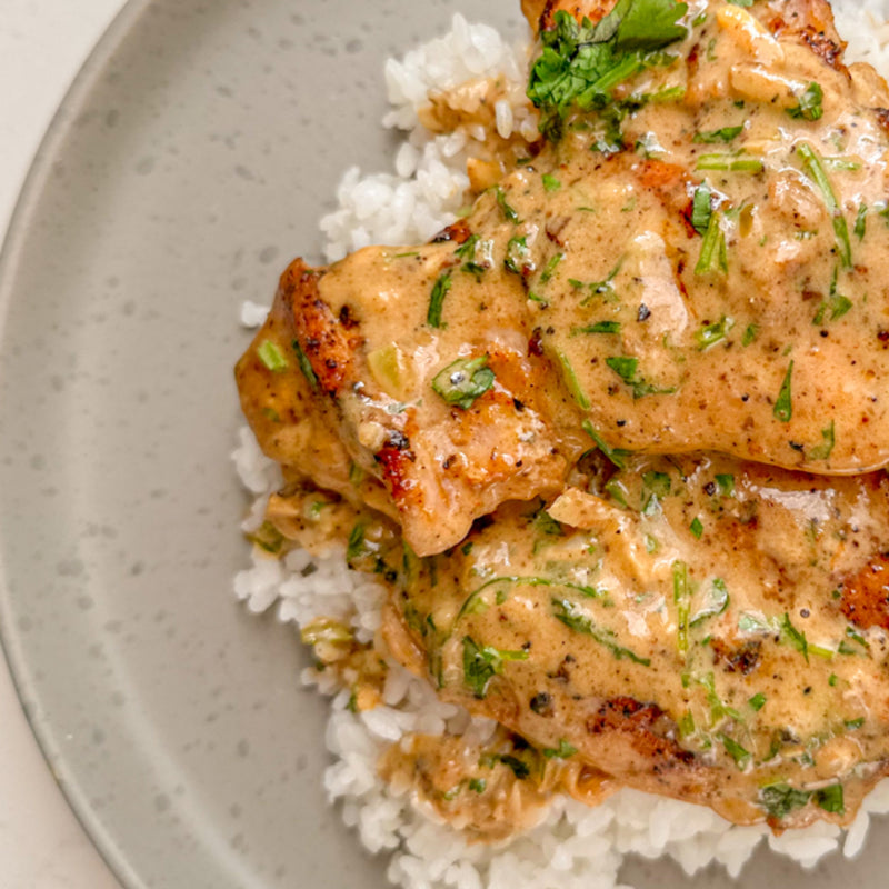 X.) Creamy Garlic Chicken